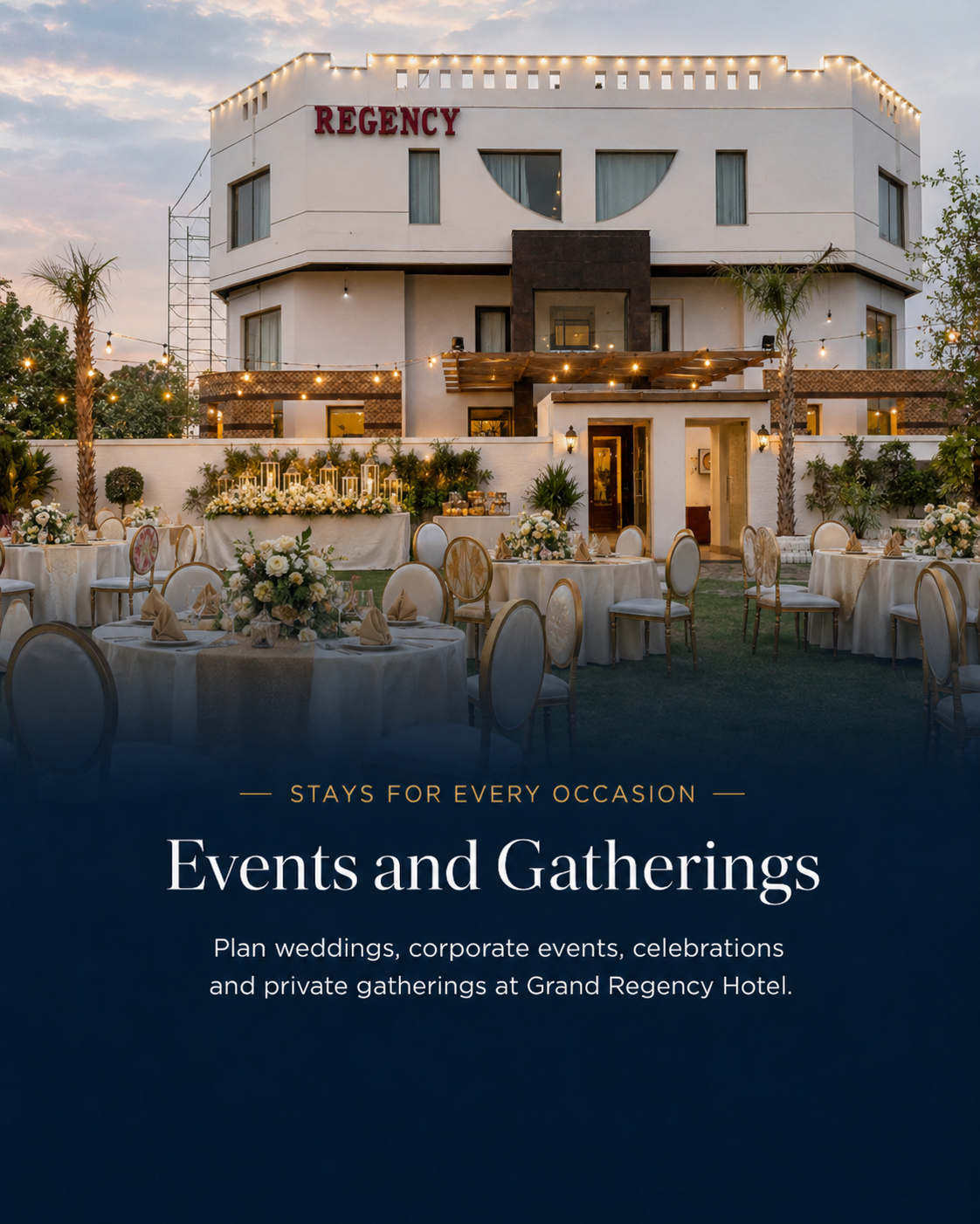 Events and Gatherings at Grand Regency Hotel