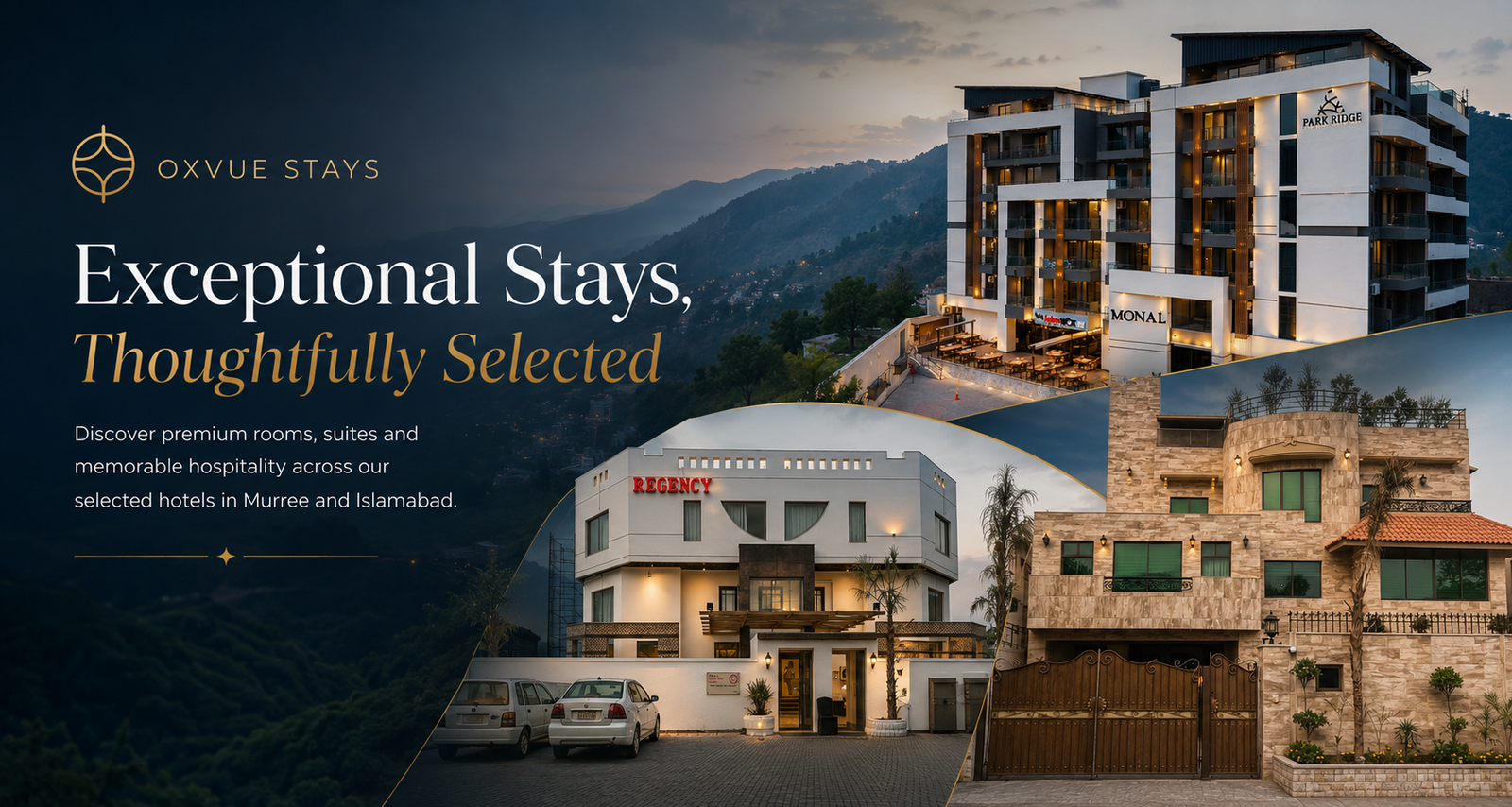 Oxvue Stays – selected hotels in Murree and Islamabad